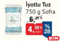 SOFRA İYOTLU TUZ 750 G SOFRA İYOTLU TUZ 750 G